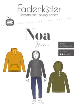 Papierschnittmuster - Herren Raglanhoodie Noa